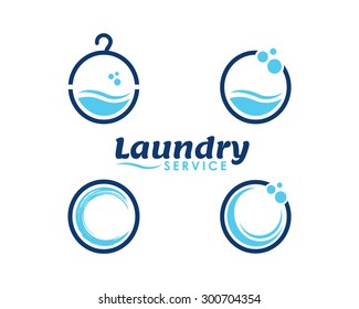 Laundry and dry cleaning  icons