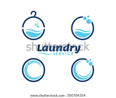 Laundry and dry cleaning  icons
