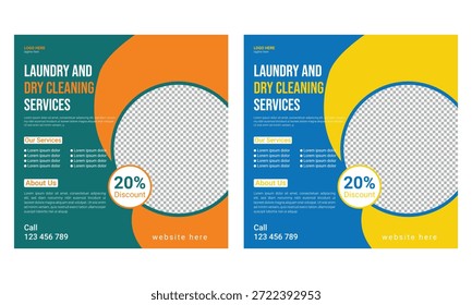 Laundry and dry cleaning services template