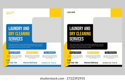 Laundry and dry cleaning services template