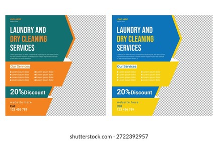 Laundry and dry cleaning services template
