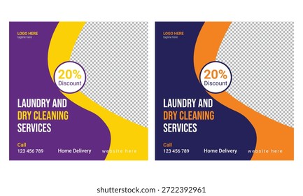 Laundry and dry cleaning services template