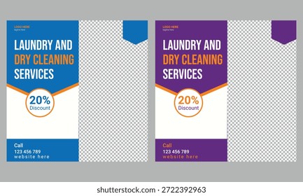 Laundry and dry cleaning services template