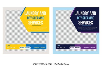 Laundry and dry cleaning services template