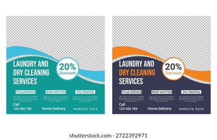 Laundry and dry cleaning services template
