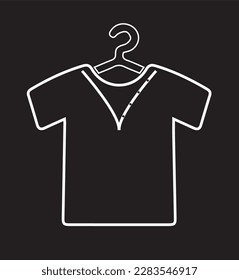 Laundry and dry cleaning t shirt hanger logo design icon vector