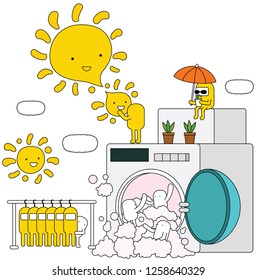 Laundry drying and natural drying