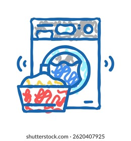 laundry equipment for washing clothes doodle icon sketch vector. laundry equipment for washing clothes sign. isolated symbol illustration