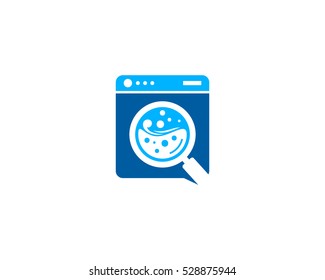 Laundry Find Logo Design Template