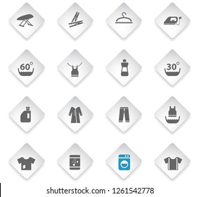 laundry flat rhombus web icons for user interface design