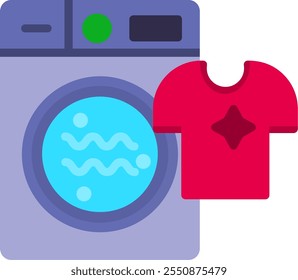 Laundry Flat Vector Icon Design