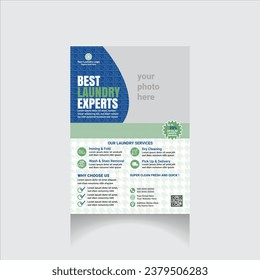 laundry flyer design,presentaion flyer design concept