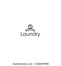 Laundry fresh smile creative symbol concept. Wash, swirl, laundry, cleaning company abstract business logo with simple and minimalist style