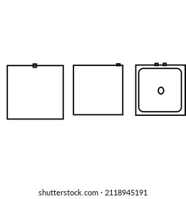 laundry furniture symbol icon for make floor plan on laundry room square