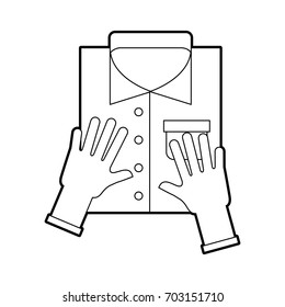 Laundry garments with gloves