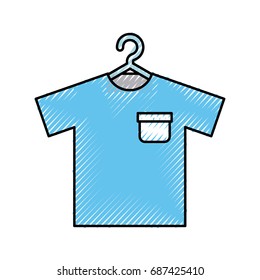 Laundry garments hanging icon