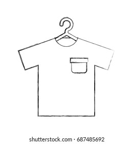 Laundry garments hanging icon