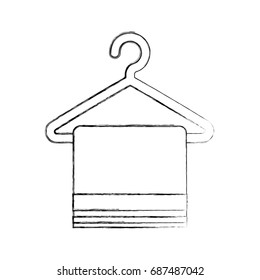 Laundry garments hanging icon