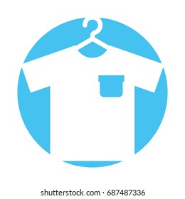 Laundry garments hanging icon