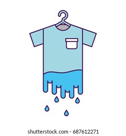 Laundry garments hanging icon