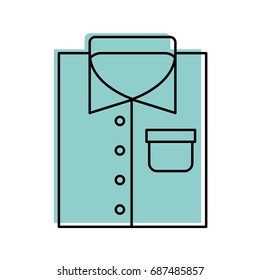 Laundry garments isolated icon