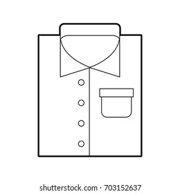 Laundry garments isolated icon