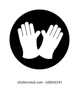 laundry gloves isolated icon