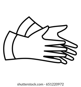 laundry gloves isolated icon