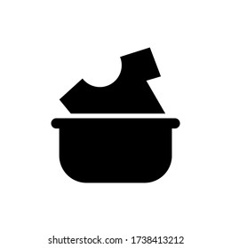 Laundry glyph icon design vector. Laundry business vector illustration.