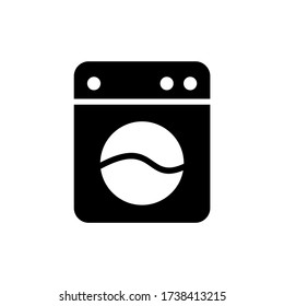 Lanzamiento de un vector de diseño de icono de glifo. Ilustración de vectores de negocios de lavandería.