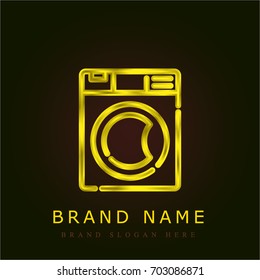 Laundry golden metallic logo