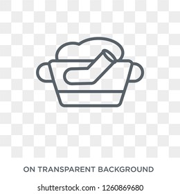 Laundry hamper icon. Laundry hamper design concept from Furniture and household collection. Simple element vector illustration on transparent background.