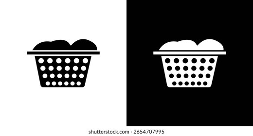 laundry hamper icon of a flat style vector