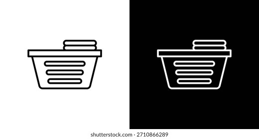 Wäschehemmer-Symbole. Linienzeichnung, Vektorsymbole