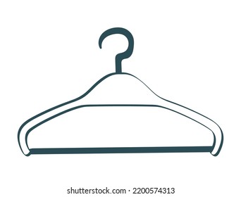 Icono de ropa de colgador de ropa aislado