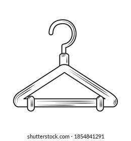laundry hanger equipment vector illustration line style icon