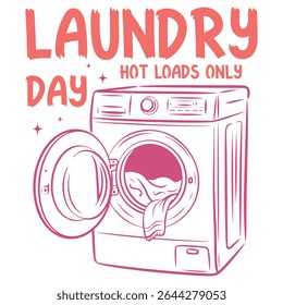 laundry hot loads only day - Sea Animal Shirt Vector, Whimsical Sea Design sublimation, Summer beach T-shirt Design, marine life sayings