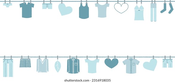 Wäscherei an trockenem Cute-Illustrationsmaterial