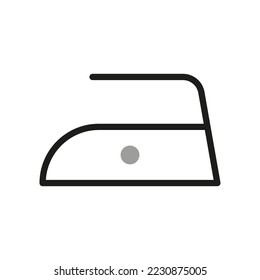 Icono de lavandería. Cuidado con las instrucciones de ropa en las etiquetas, baja temperatura. Elemento de línea del vector aislado.