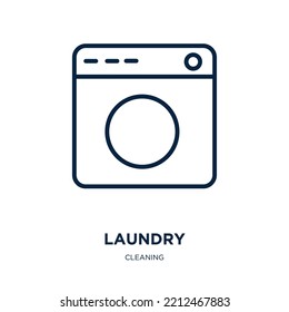 laundry icon from cleaning collection. Thin linear laundry, clean, dry outline icon isolated on white background. Line vector laundry sign, symbol for web and mobile