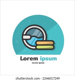 Laundry icon Cleaning symbols vector for app web banner logo icon button - Vector