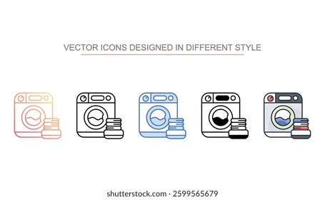 Laundry icon design with white background stock illustration