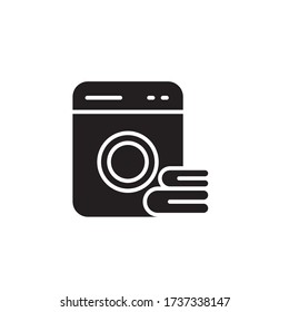 vector de glifo de icono de lavandería. aislado en fondo blanco