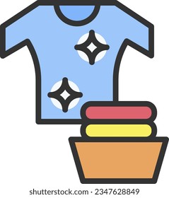 Laundry Icon image. Suitable for mobile application.