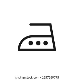 Laundry icon iron high temperature symbol sign isolated on white background. Washing sign.