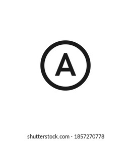 Laundry icon isolated on white background. Dry clean any solvent symbol. Washing sign.