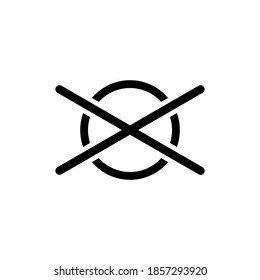 Laundry icon isolated on white background. Do not dry clean symbol. Washing sign.