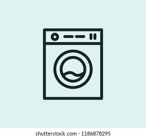 Laundry icon line isolated on clean background. Laundry icon concept drawing icon line in modern style. Vector illustration for your web mobile logo app UI design.