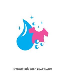 laundry icon logo vector design