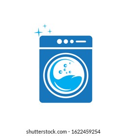 laundry icon logo vector design